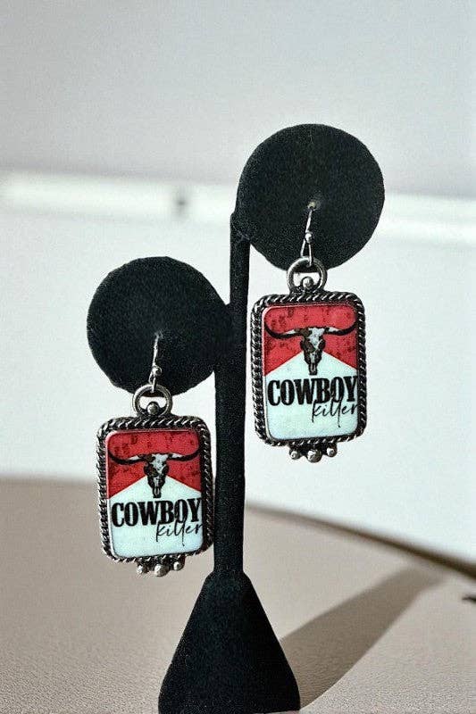Western Cowboy Killer Dangle Earrings