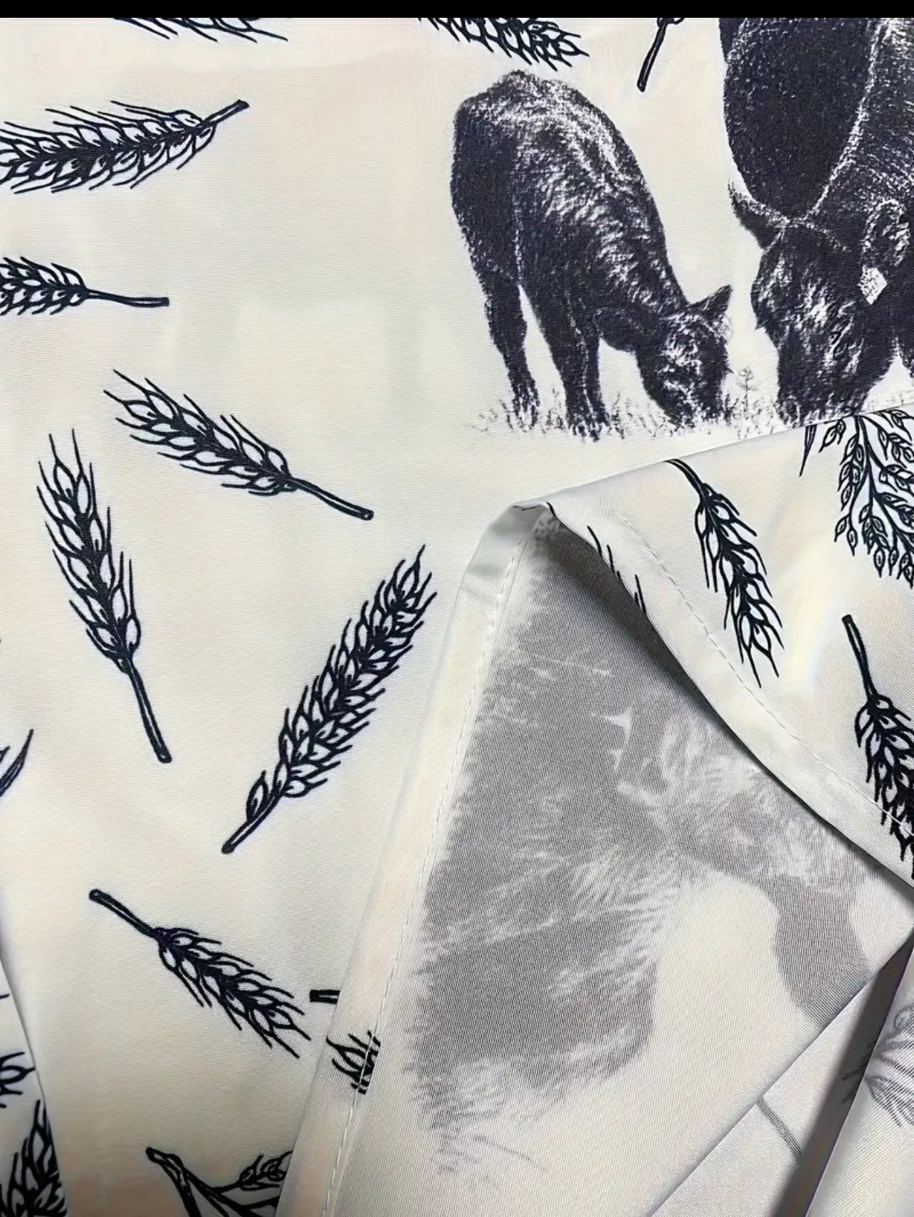 Cow | Wheat - Button Down