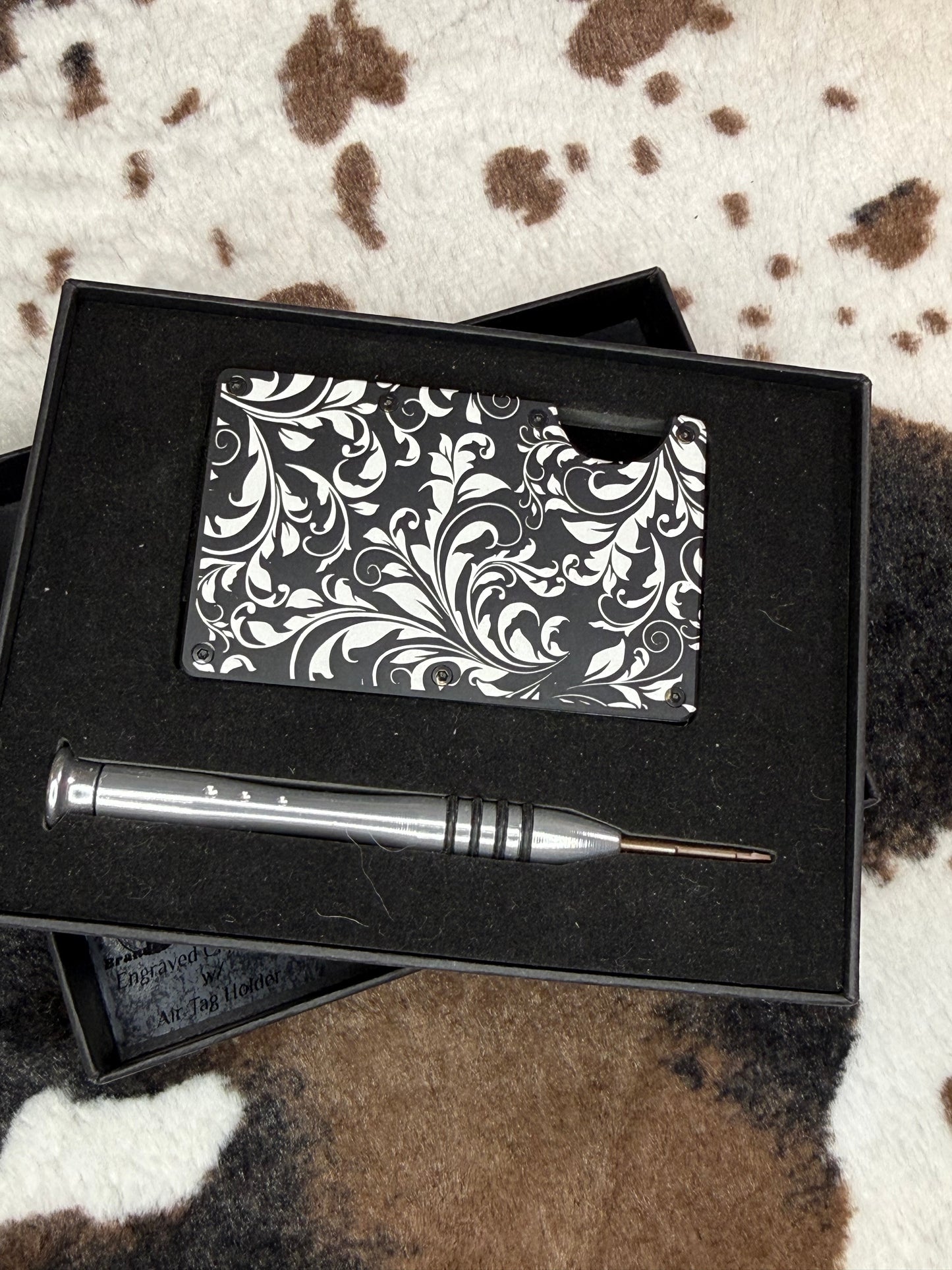 Tooled Leather Clip Wallet