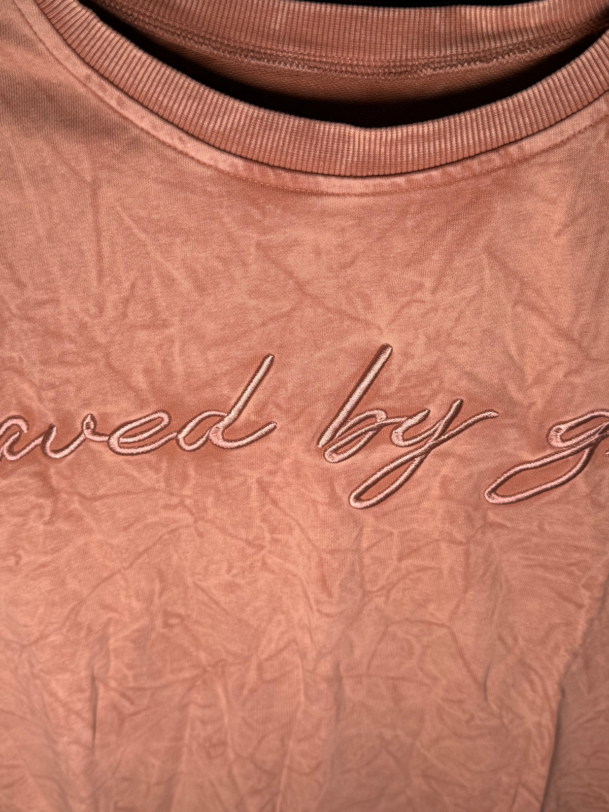 Saved by Grace Embroidered Mineral Wash