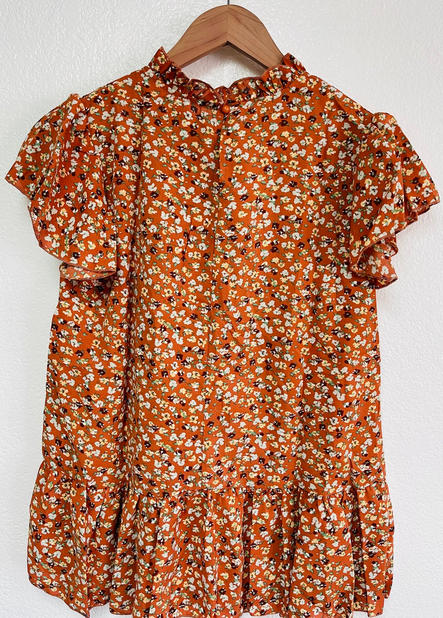 Rust Floral Top