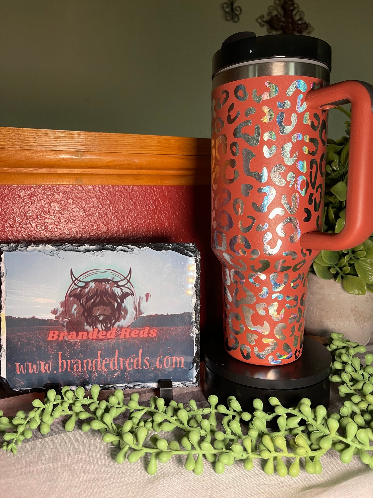 Rust Leopard Print