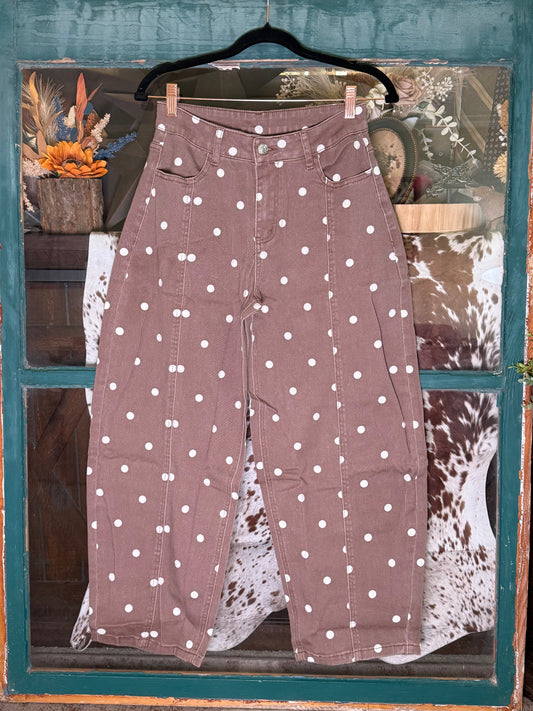 Spot On Western Barrel Jeans