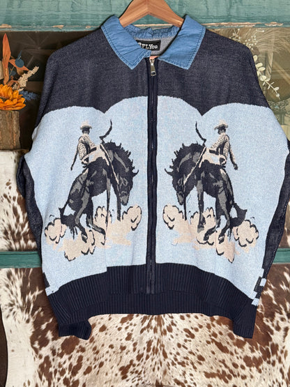 Ride ’Em Cowboy Knit Zip-Up