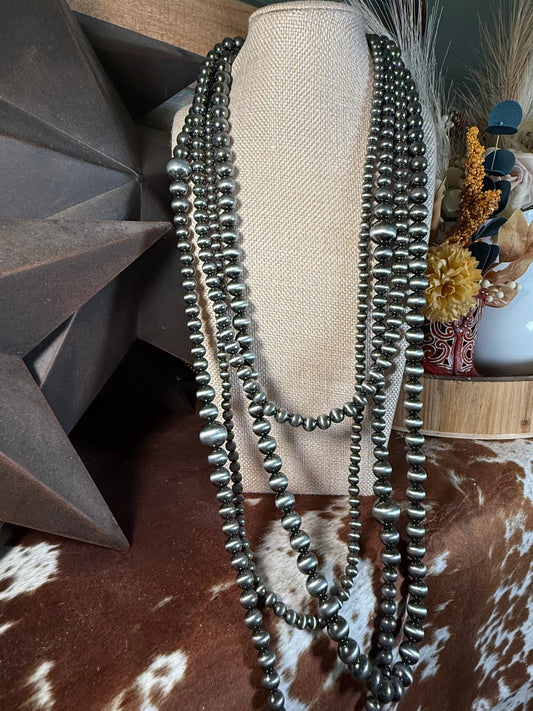 Western Navajo Pearl Layered Necklace