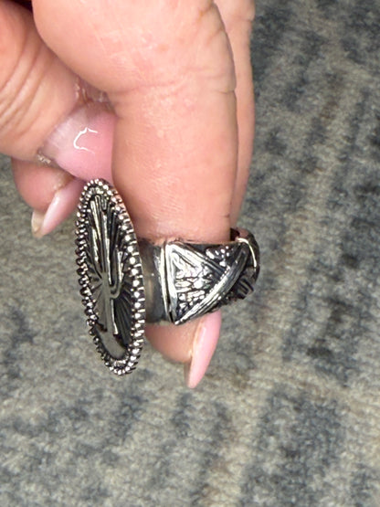 Desert Sunrise Cactus Stretch Ring