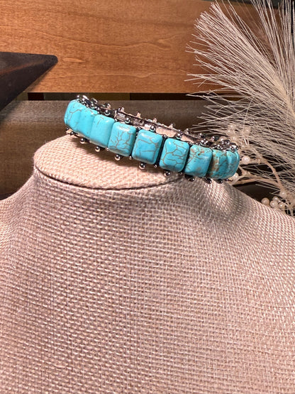 Turquoise Trail Stone Stretch Bracelet