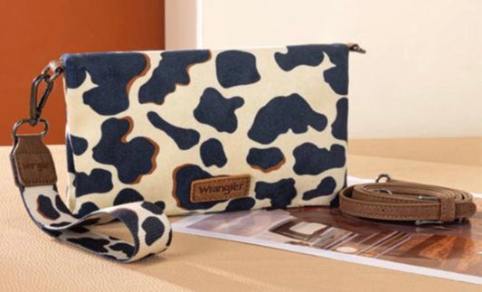 Wrangler Cow Print Clutch/Crossbody