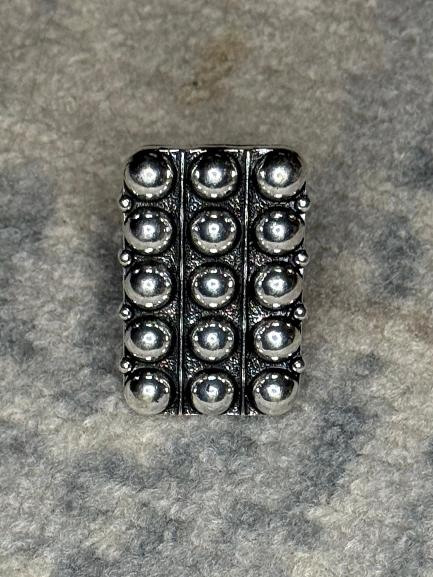 Cowgirl Silver Stud Adjustable Ring