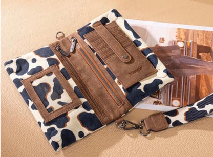 Wrangler Cow Print Clutch/Crossbody