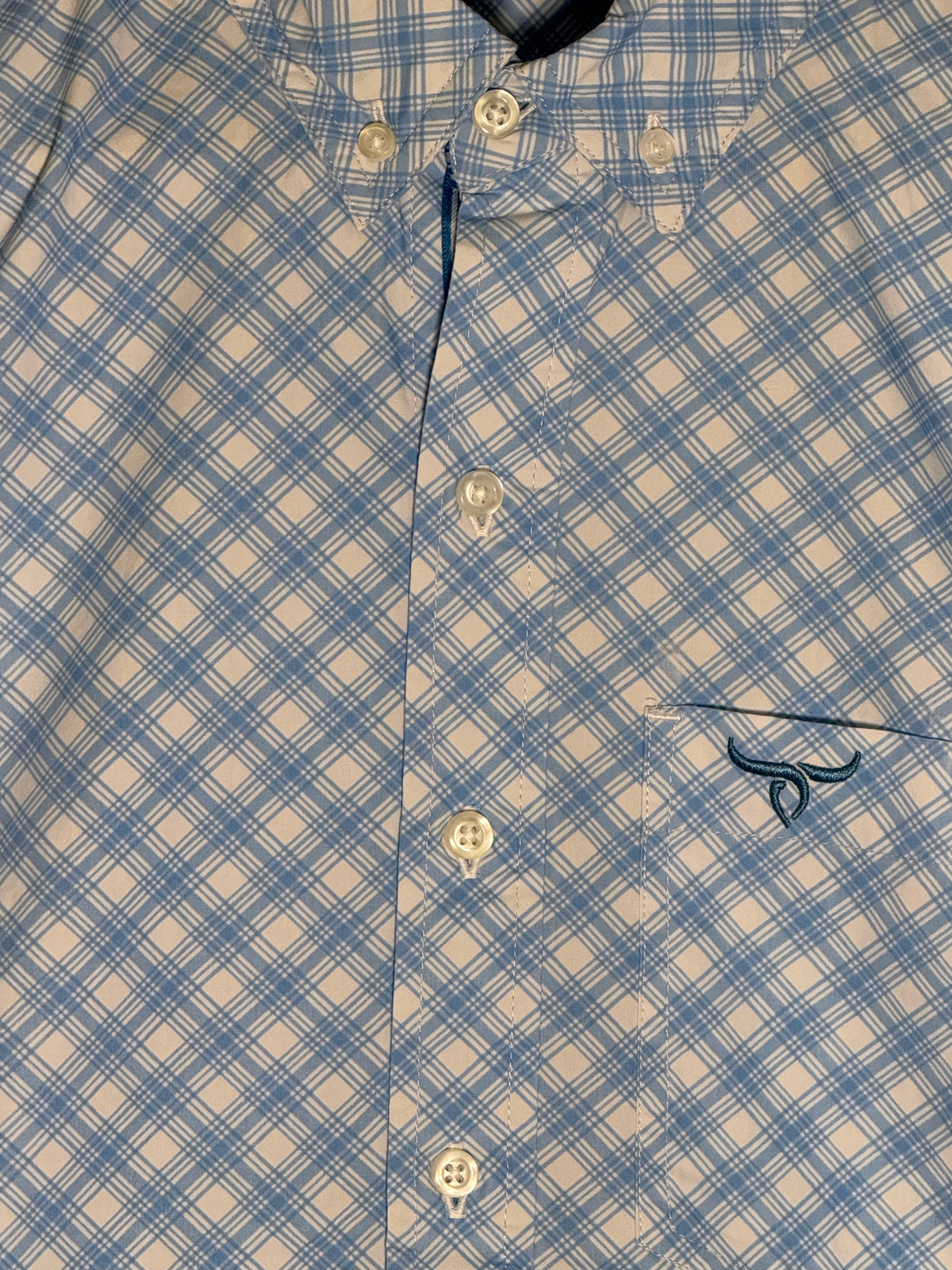 Blue Sky Plaid Long Sleeve Button Down