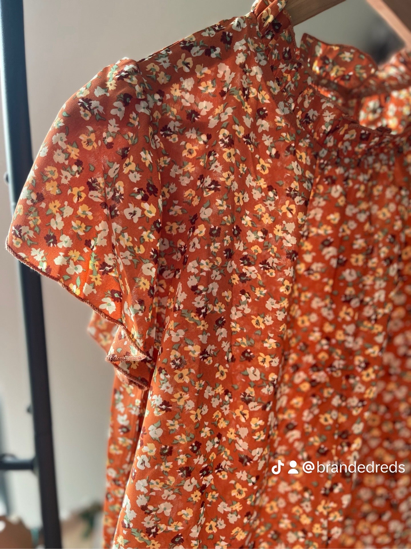 Rust Floral Top