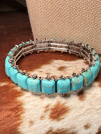 Turquoise Trail Stone Stretch Bracelet