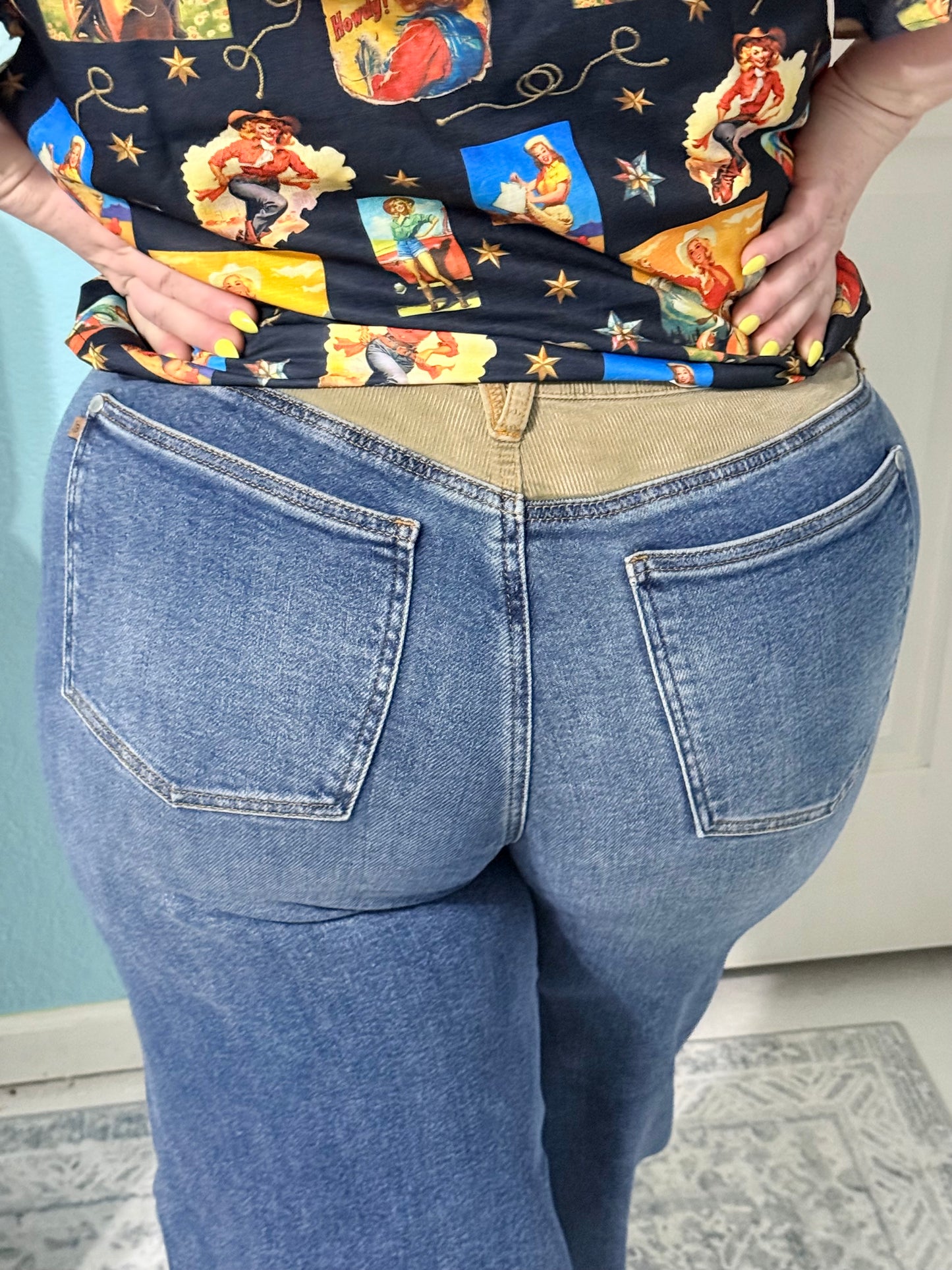 Ranch Road Corduroy Trim Jeans
