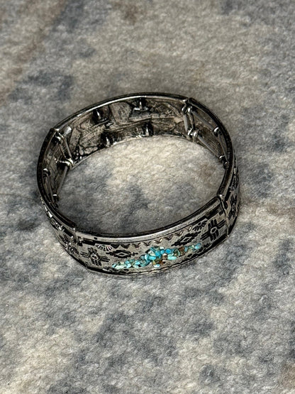 Desert Sky Turquoise Stretch Cuff Bracelet