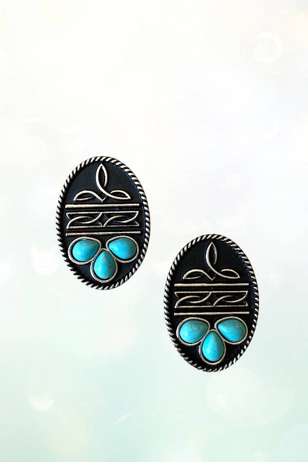 Western Boot Stitch Earring