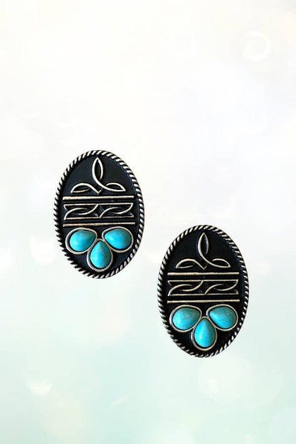 Western Boot Stitch Earring