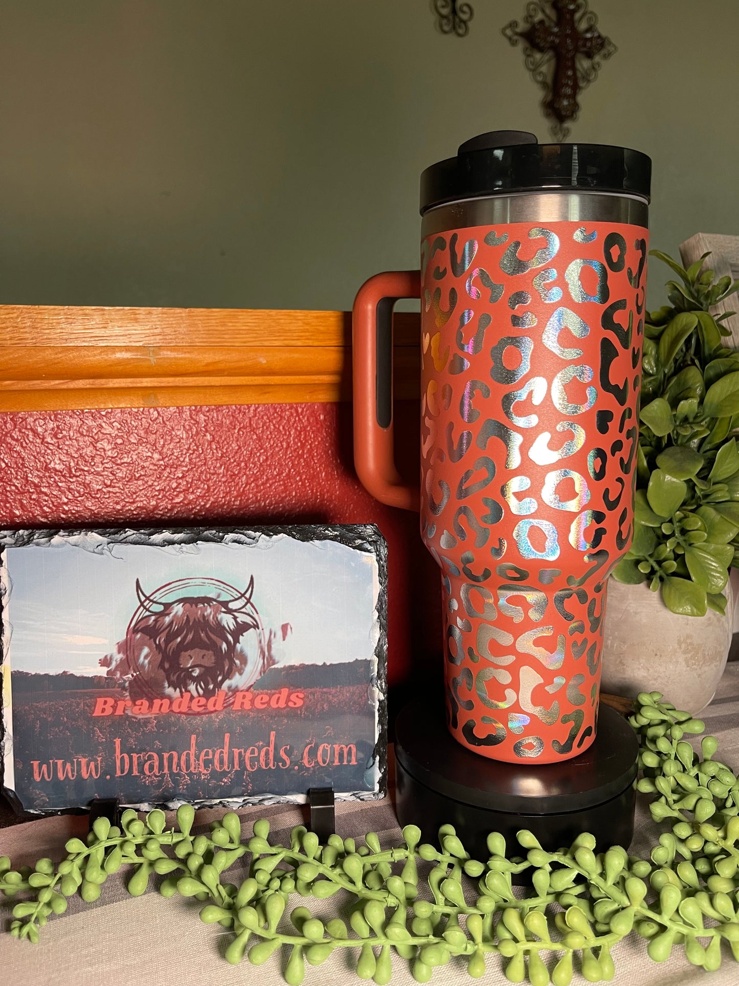 Rust Leopard Print