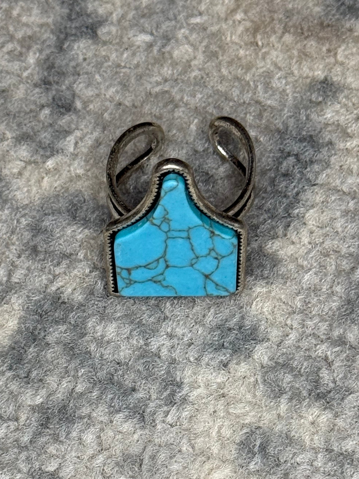 Cattle Tag Adjustable Ring