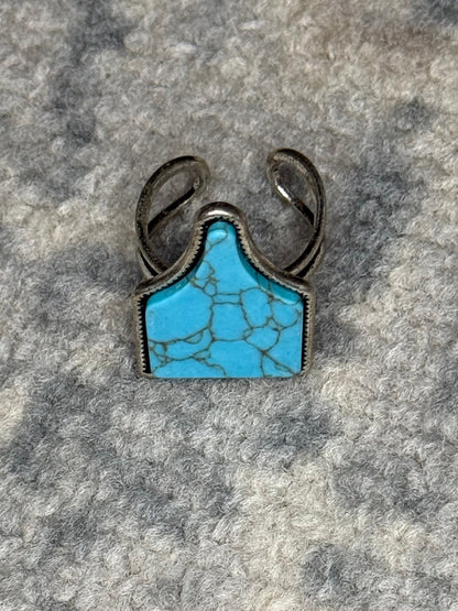 Cattle Tag Adjustable Ring