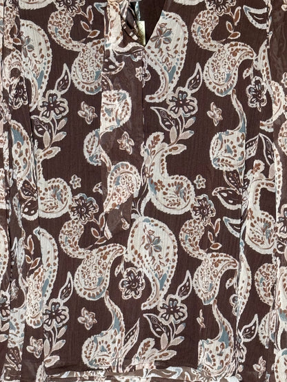 Backroad Paisley Tie Neck Top