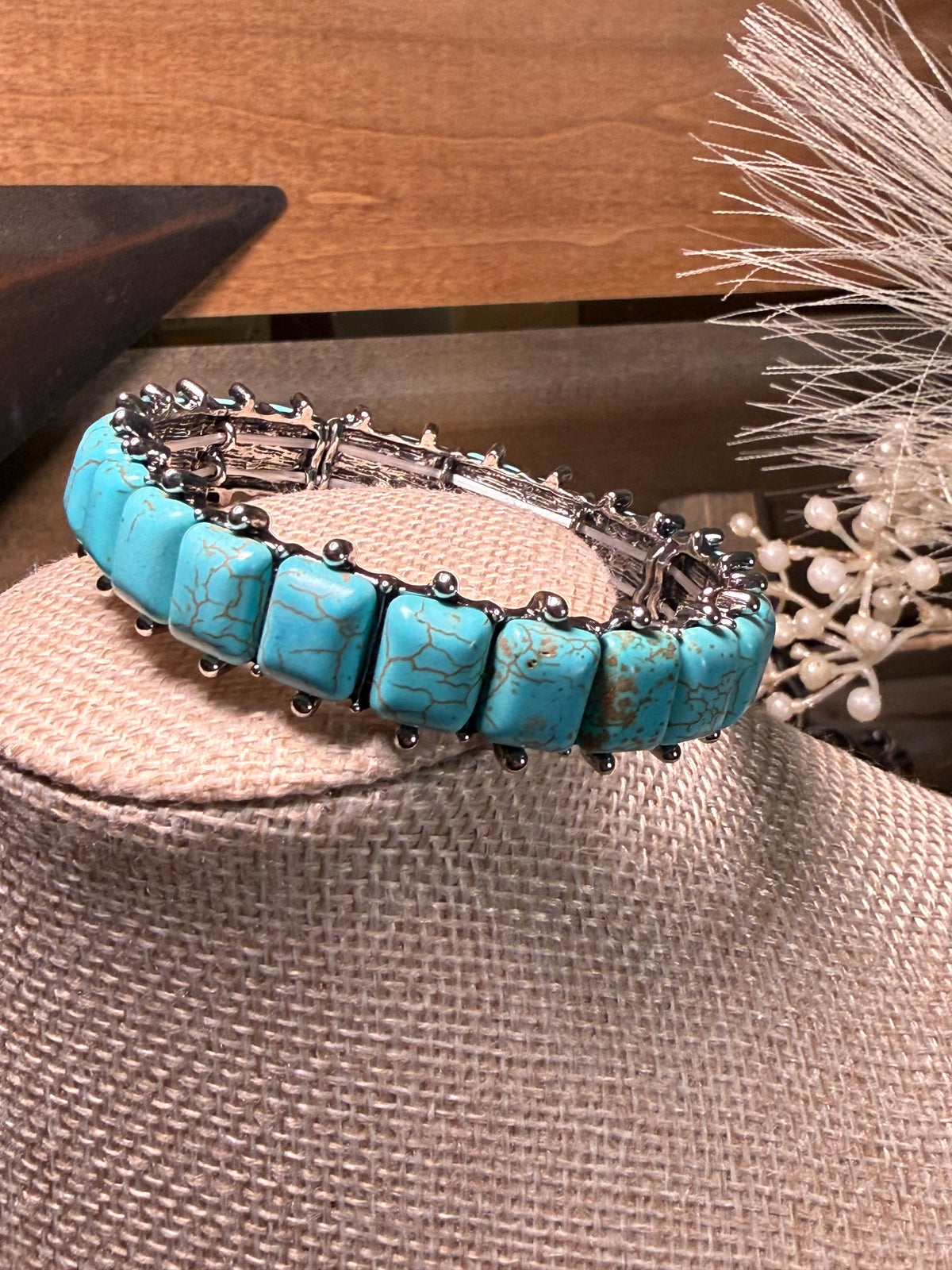 Turquoise Trail Stone Stretch Bracelet
