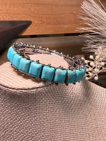 Turquoise Trail Stone Stretch Bracelet
