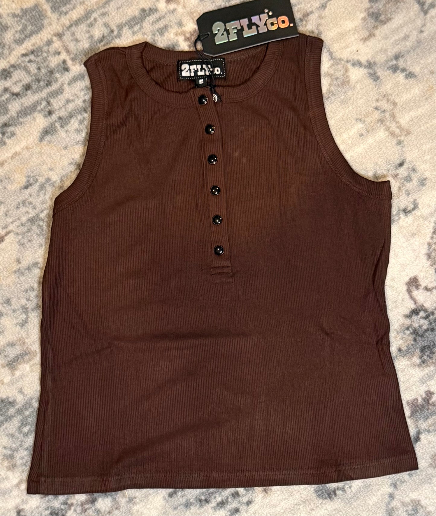 Chocolate Trail Henley Tank