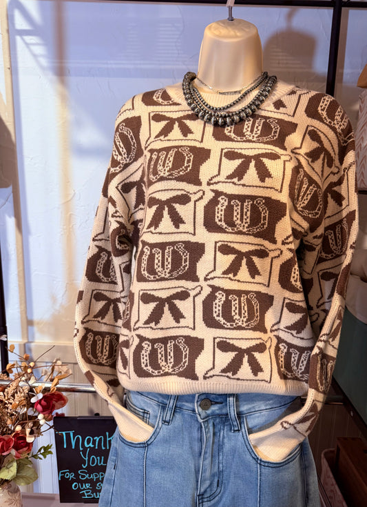 Western Fashion Patterned Sweater
