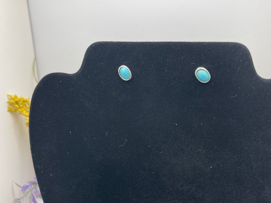 Oval Turquoise Stud