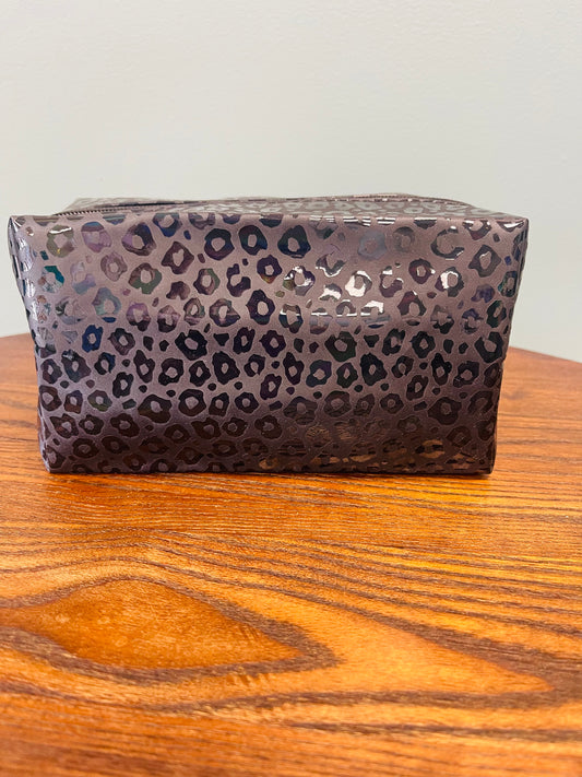 Black Leopard Makeup Bag