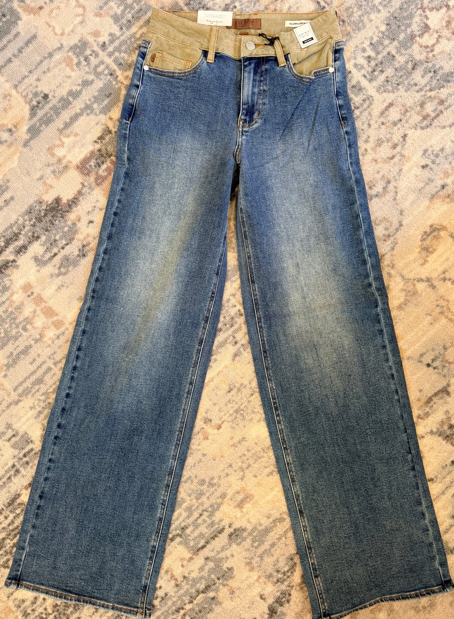Ranch Road Corduroy Trim Jeans