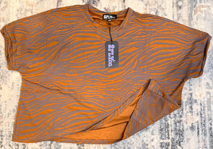 Rust Run Wild Zebra Top
