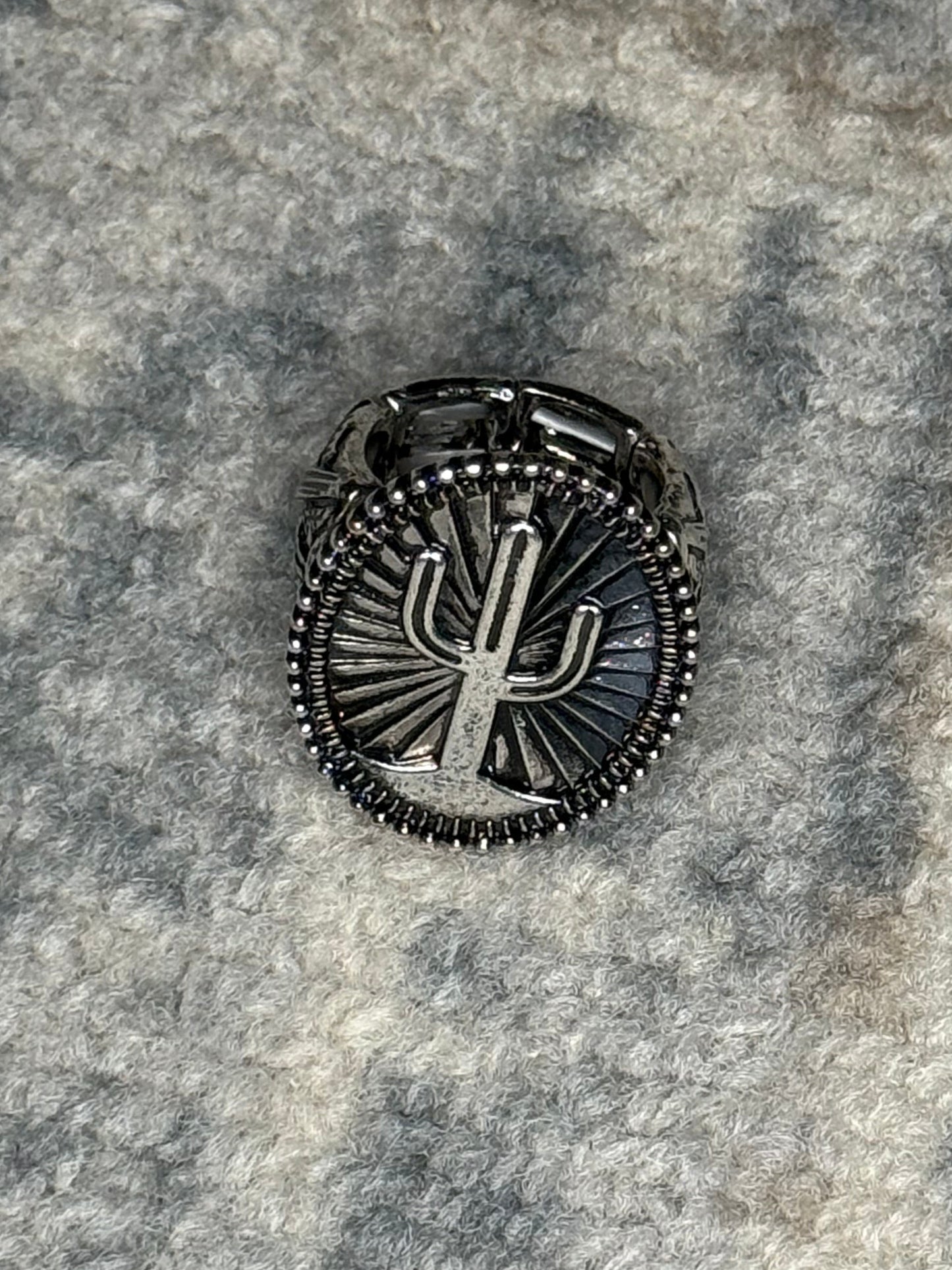 Desert Sunrise Cactus Stretch Ring