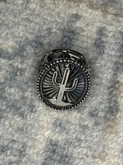 Desert Sunrise Cactus Stretch Ring
