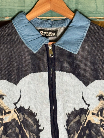 Ride ’Em Cowboy Knit Zip-Up