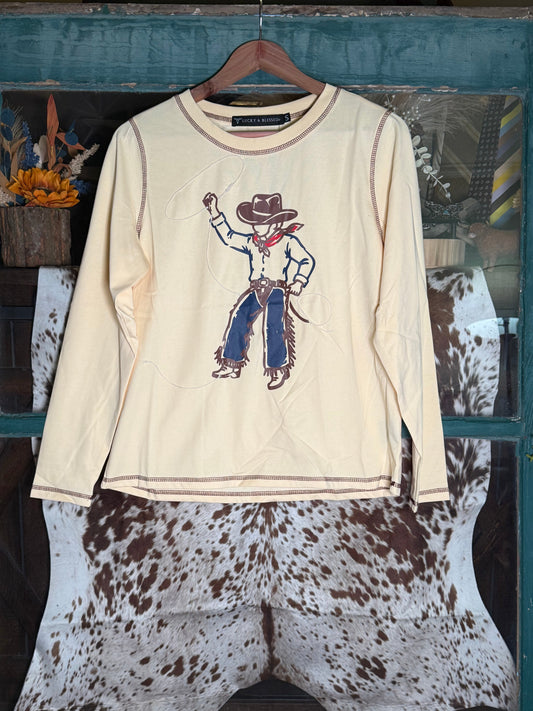 Rope & Ride Cowboy Long Sleeve Top