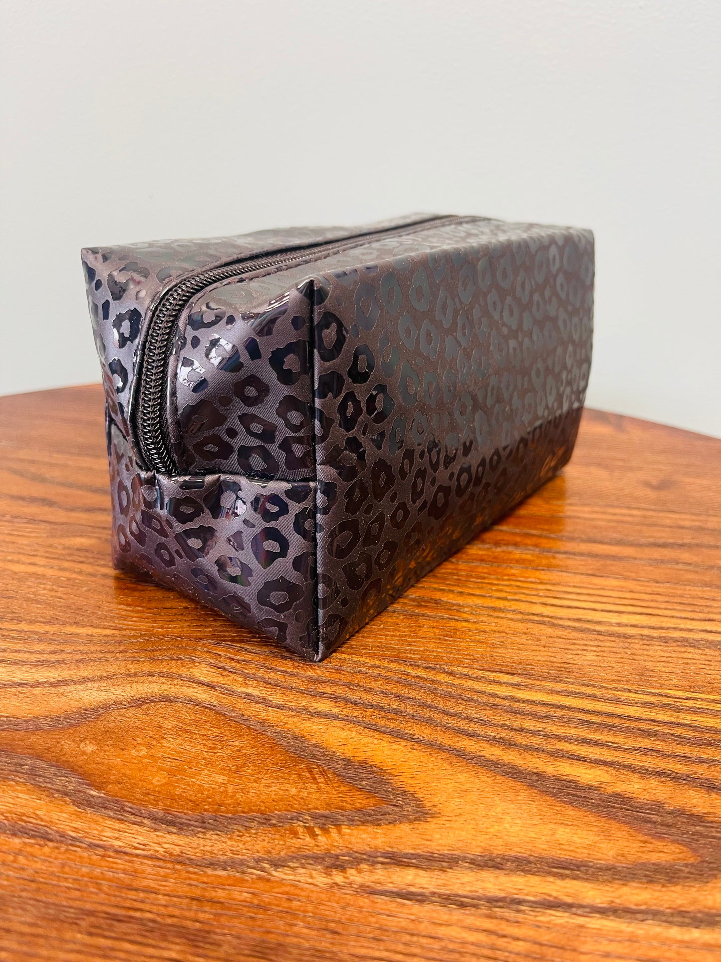 Black Leopard Makeup Bag