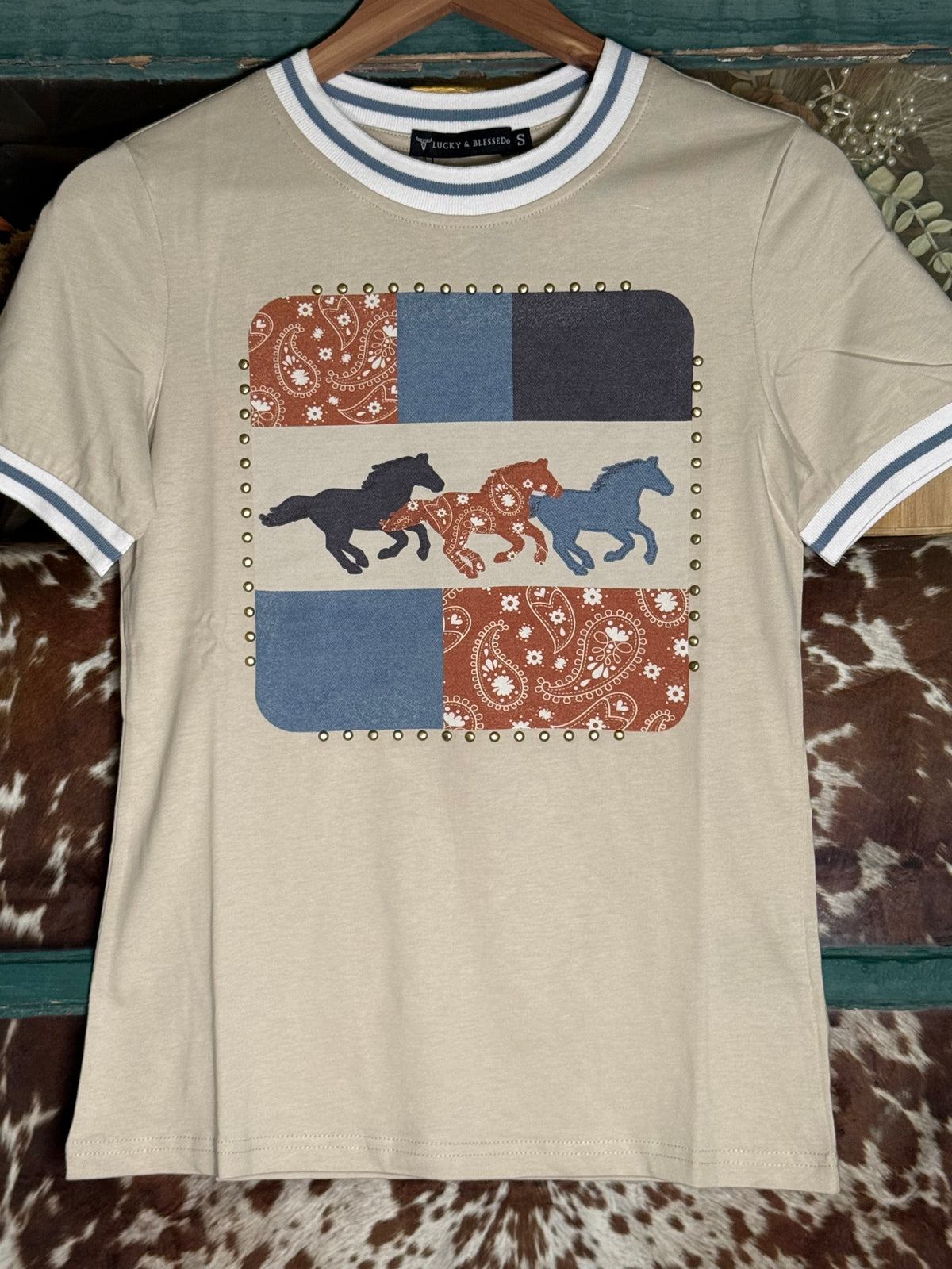 Run Wild Bandana Horse Tee