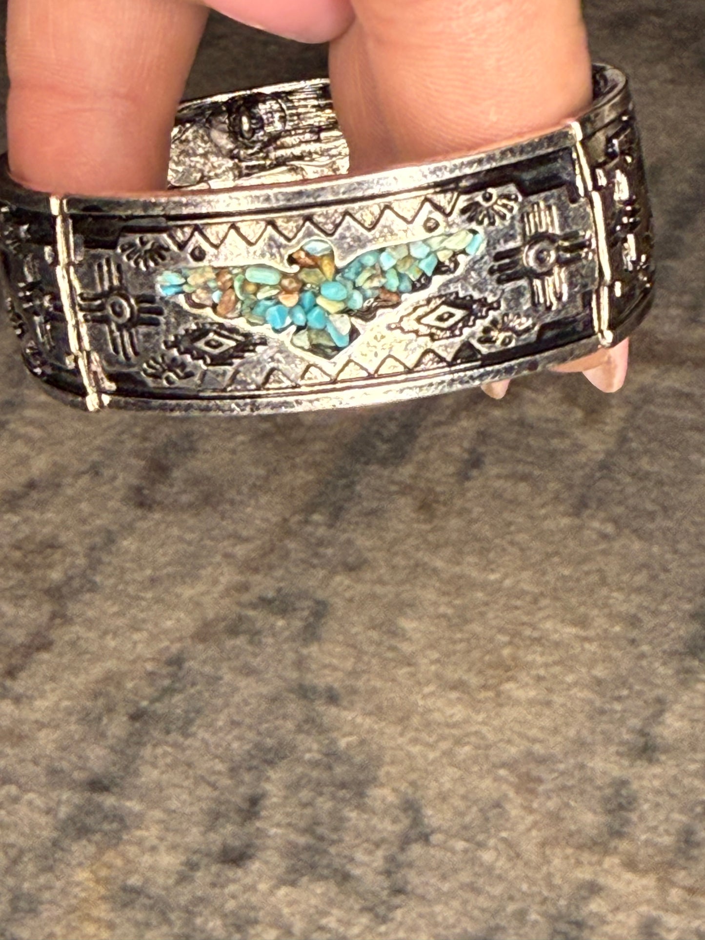 Desert Sky Turquoise Stretch Cuff Bracelet