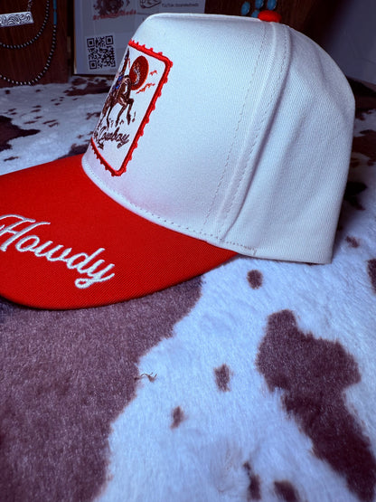 Detailed Cowboy Horse Embroidery Two-Tone Cap