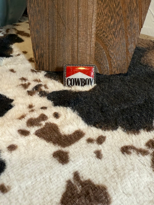 Western Rectangle Cowboy Cuff Ring