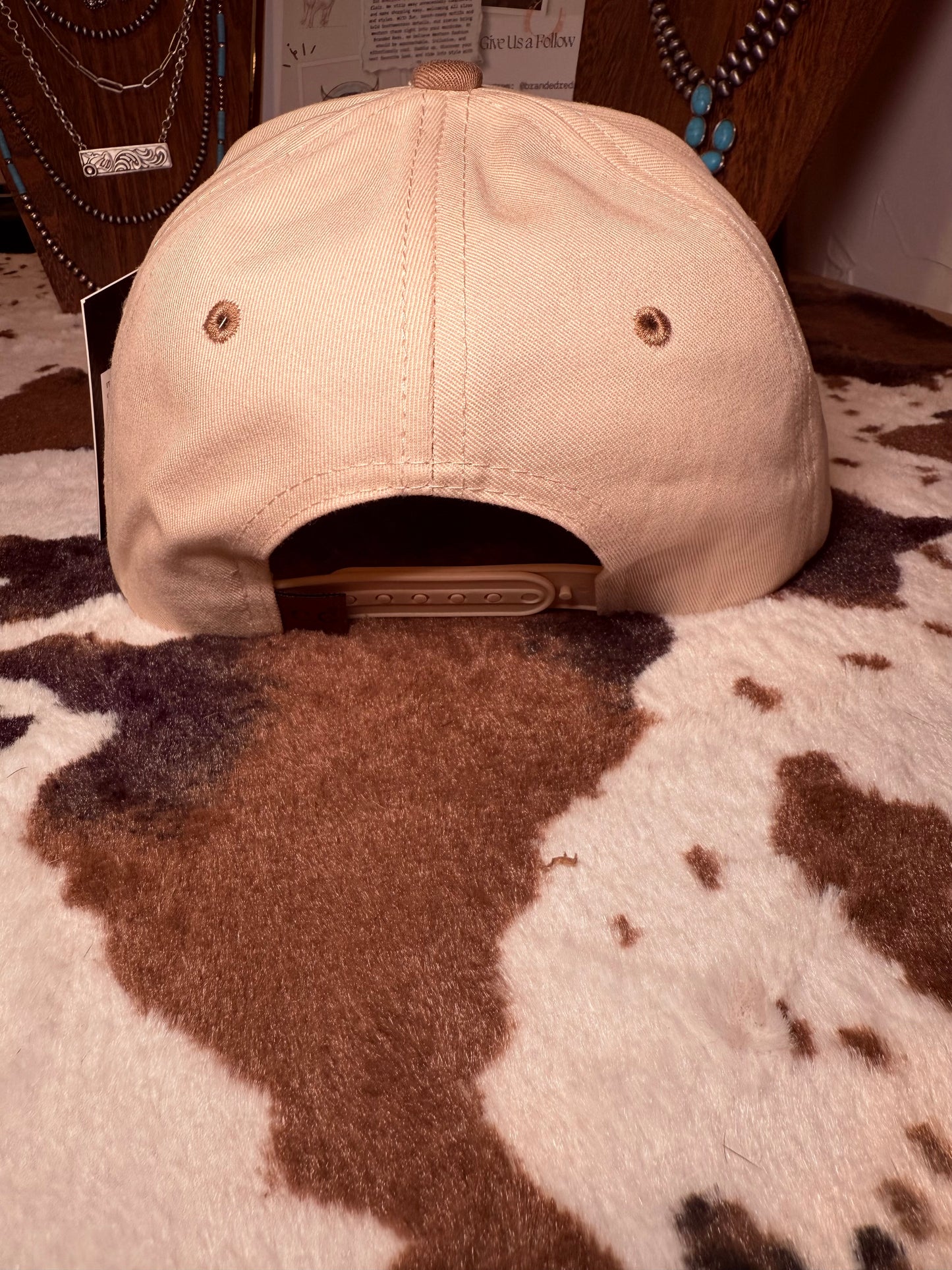 Vintage Cowboy Embroidery Two Tone Baseball Cap