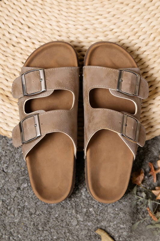 Trail Dust Double Buckle Sandals