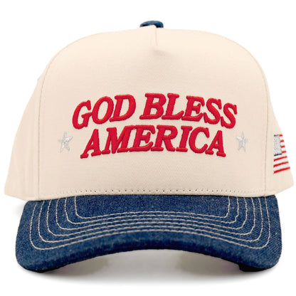 God Bless America Two Tone Trucker Cap
