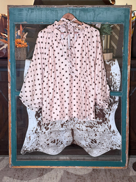 Pretty in the Prairie Polka Dot Top