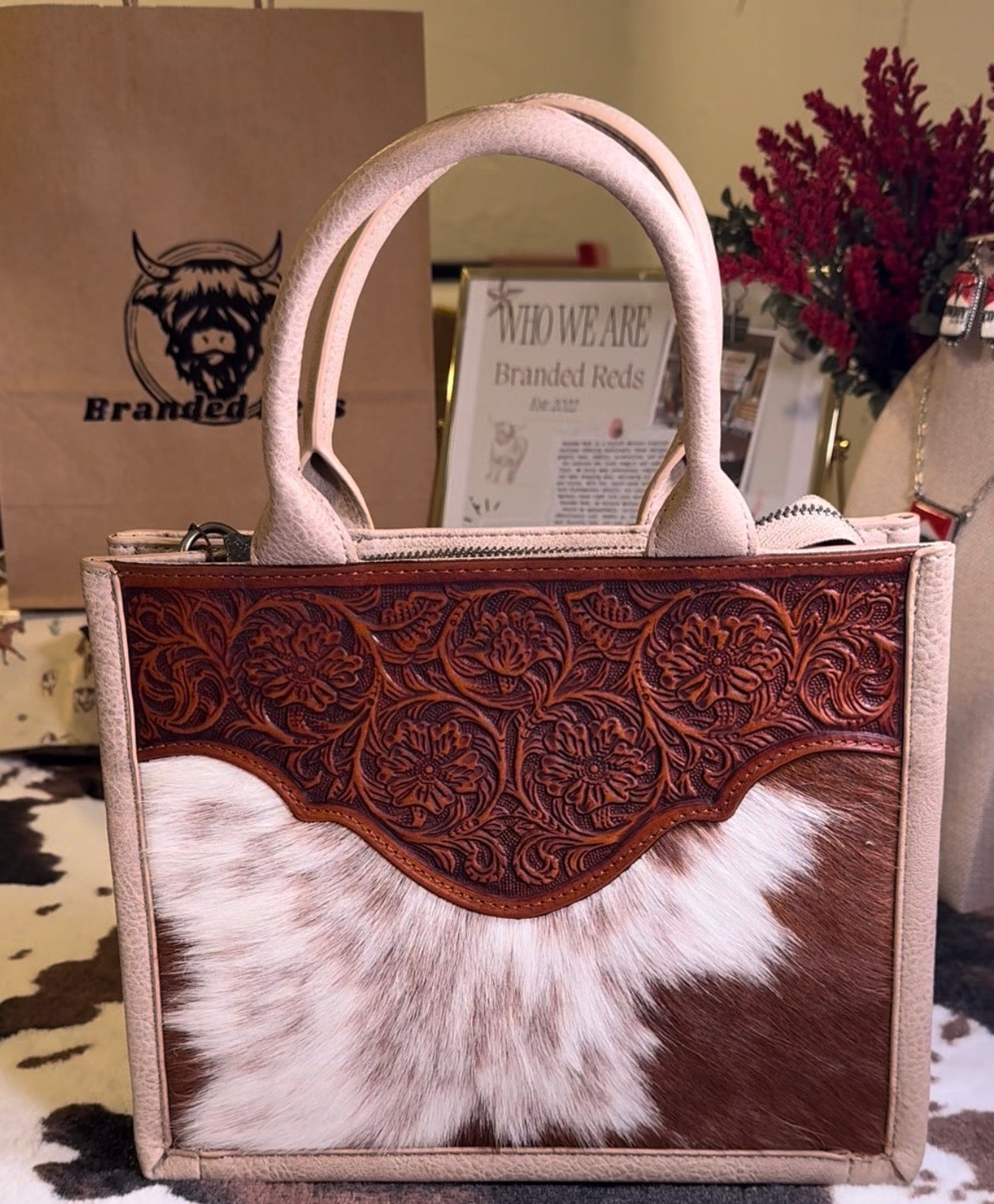 Cowhide Concealed Carry Tote