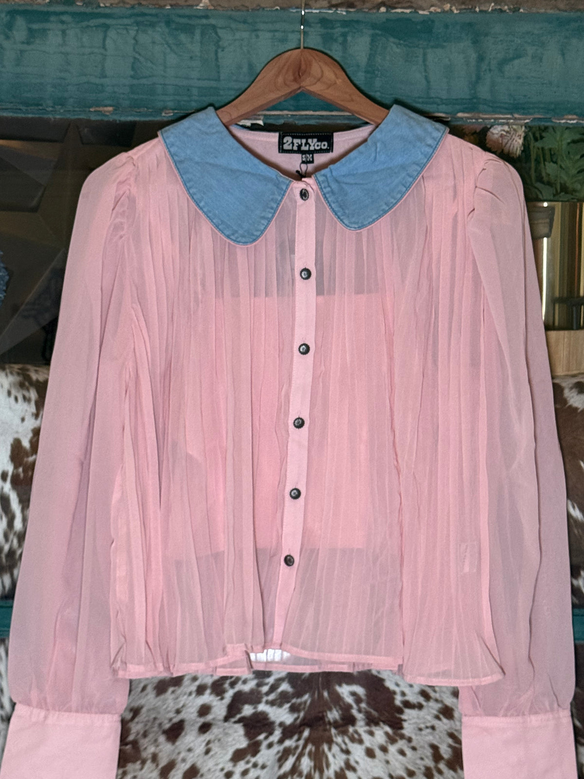 Pretty in Pink Denim Darling Top