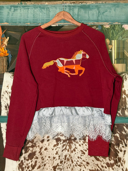 Runaway Romance Ruffle Sweatshirt
