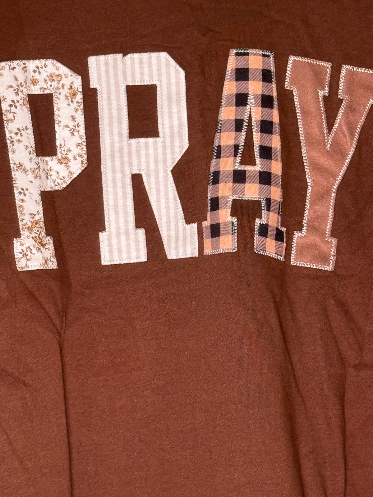 Pray About It Quilted Patch Sweatshirt